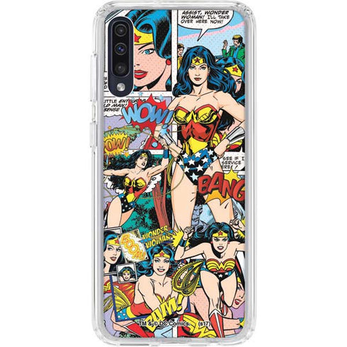 DC Comics Wonder Woman Comic Blast Galaxy A50 Clear Case